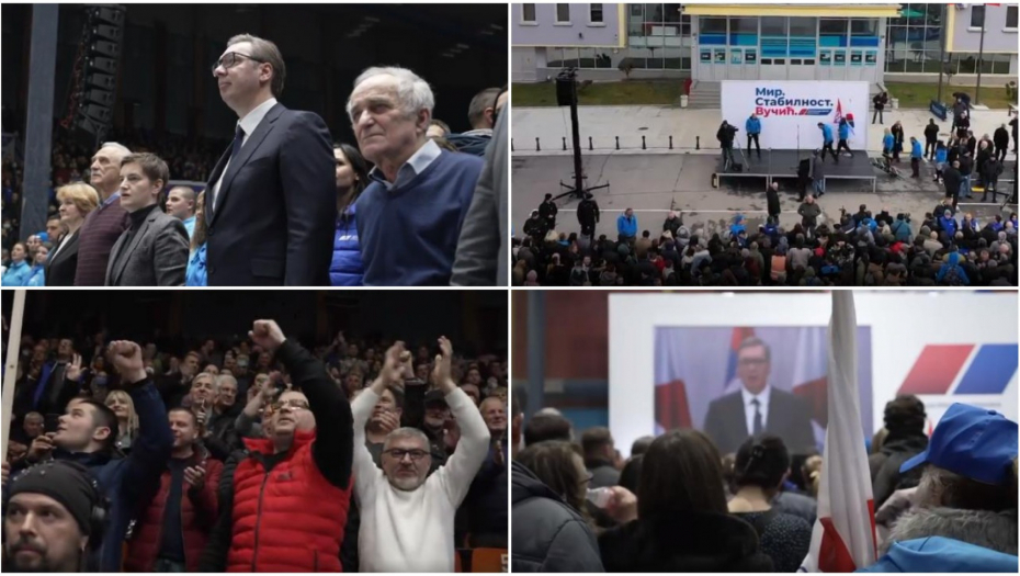 CELA SRBIJA DOŠLA DA PODRŽI VUČIĆA Nepregledna masa ljudi gde god se predsednik pojavi, a on kaže - Izbori NISU dečija igra! (VIDEO)