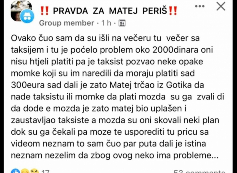 MATEJ IMAO PROBLEM ZBOG 2.000 DINARA?! Taksista pozvao 