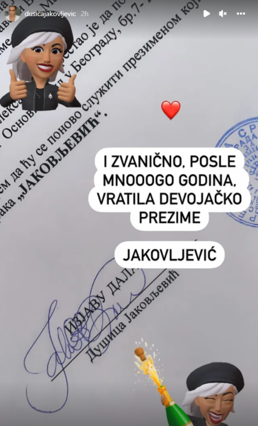 DUŠICA JAKOVLJEVIĆ ODLUČILA DA SREDI DUGO NEREŠENU PRIČU! Voditeljka javno priznala da je raduje što je vratila svoje devojačko prezime!