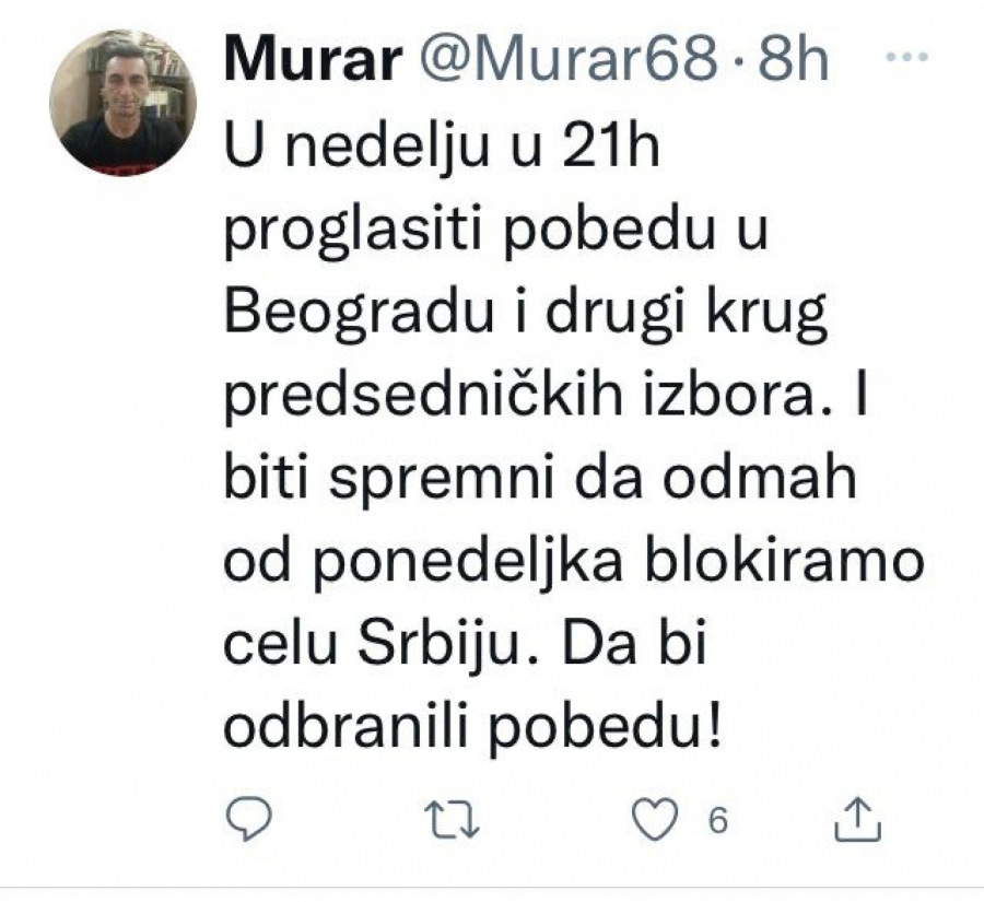 DRAGAN MURAR OTKRIO PAKLENI PLAN KOJI SPREMAJU ĐILASOVCI Pokrašćemo izbore i proglasiti pobedu na ulici (FOTO)