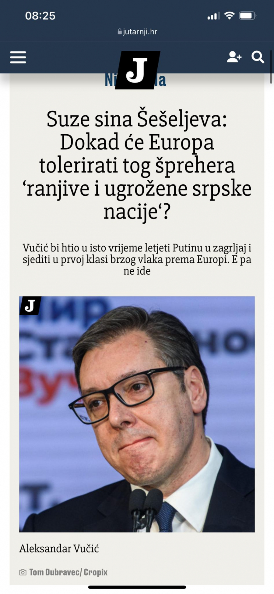 USTAŠE UDARAJU NA VUČIĆA Po svaku cenu žele da uvuku Srbiju u sukobe u svetu!