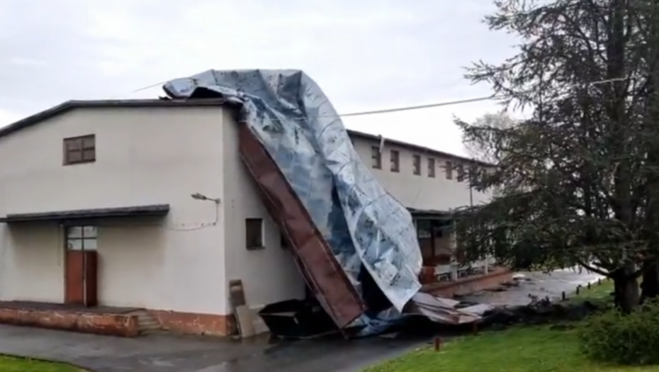 JAKO NEVREME U HRVATSKOJ Vetar odneo krov sa bolnice (FOTO/VIDEO)