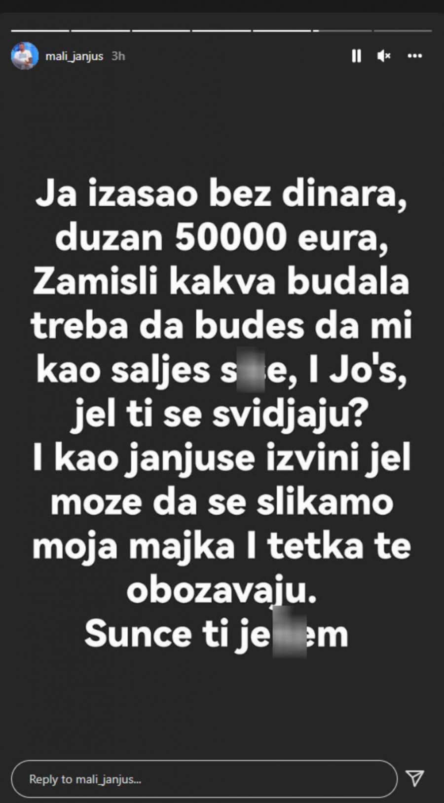 OTKRIO DETALJE PRIVATNIH PORUKA Janjuš priznao da mu šalju eksplicitne slike i snimke, sada sve objavio i šokirao javnost (FOTO)