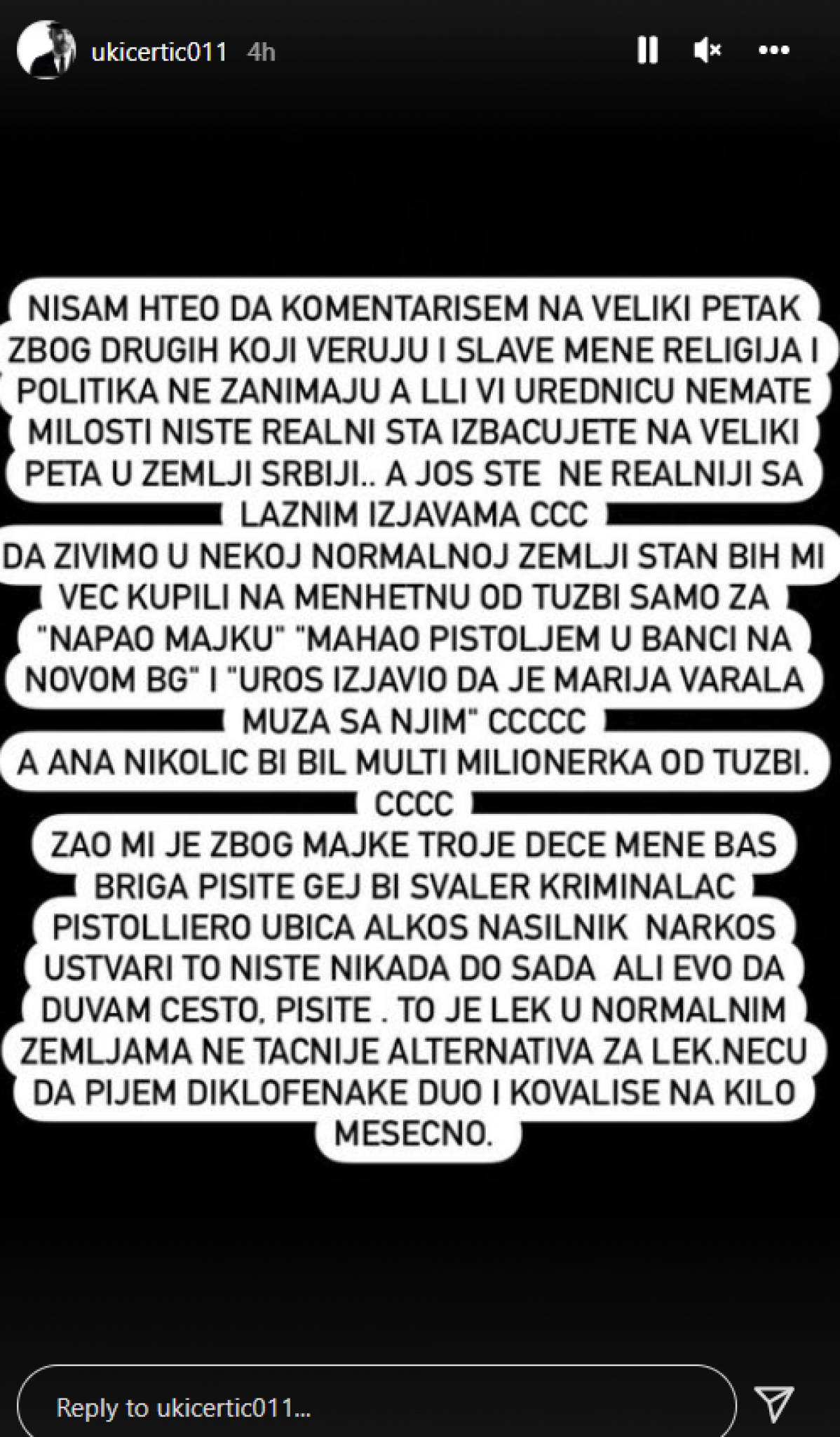 TI SI DVORSKA LUDA, A NE PRAVNICA I VODITELJKA Uroš Ćertić brutalno izvređao Jovanu zbog Marije Veljković (FOTO)