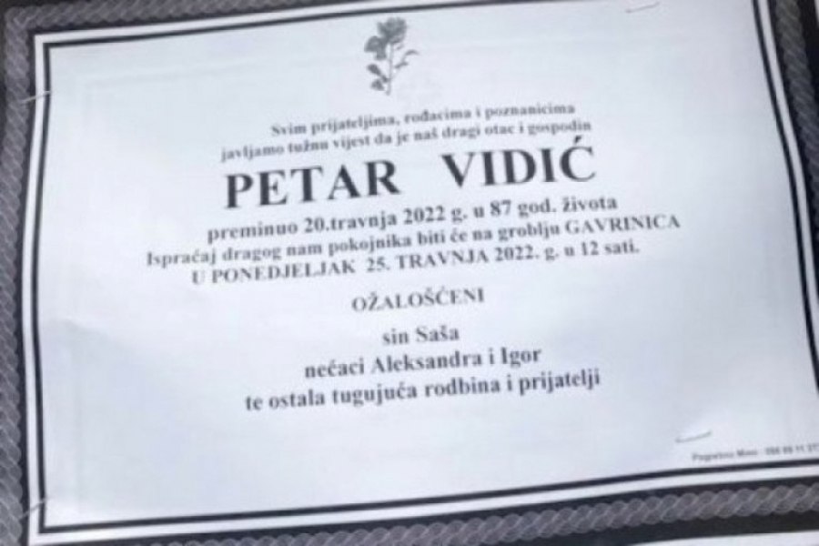 OBJAVLJENA UMRLICA Porodica Saše Vidića zavijena u crno, svi se nadaju da će se kreator oporaviti (FOTO)