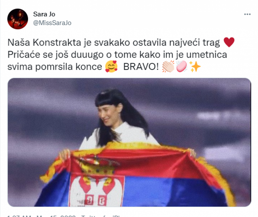 UMETNICA JE POMRSILA KONCE I OSTAVILA TRAG Sara Jo javno pohvalila Konstraktu, rivalstvo nestalo (FOTO)