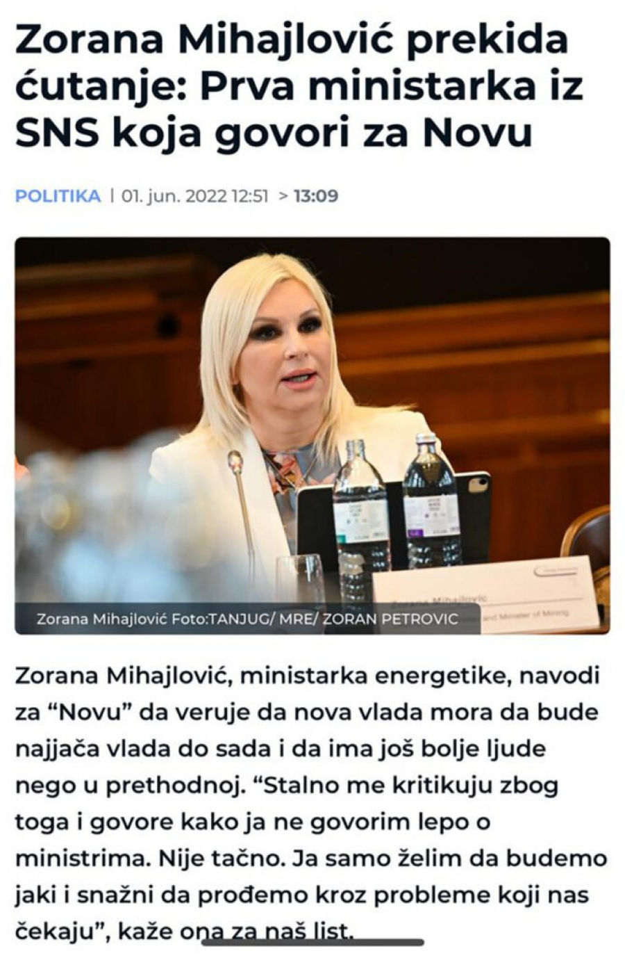 ZORANA MIHAJLOVIĆ SE PRIDRUŽILA PRITISCIMA ZAPADA NA VUČIĆA Sramno ponašanje ministarke, ovo je skandal (FOTO)