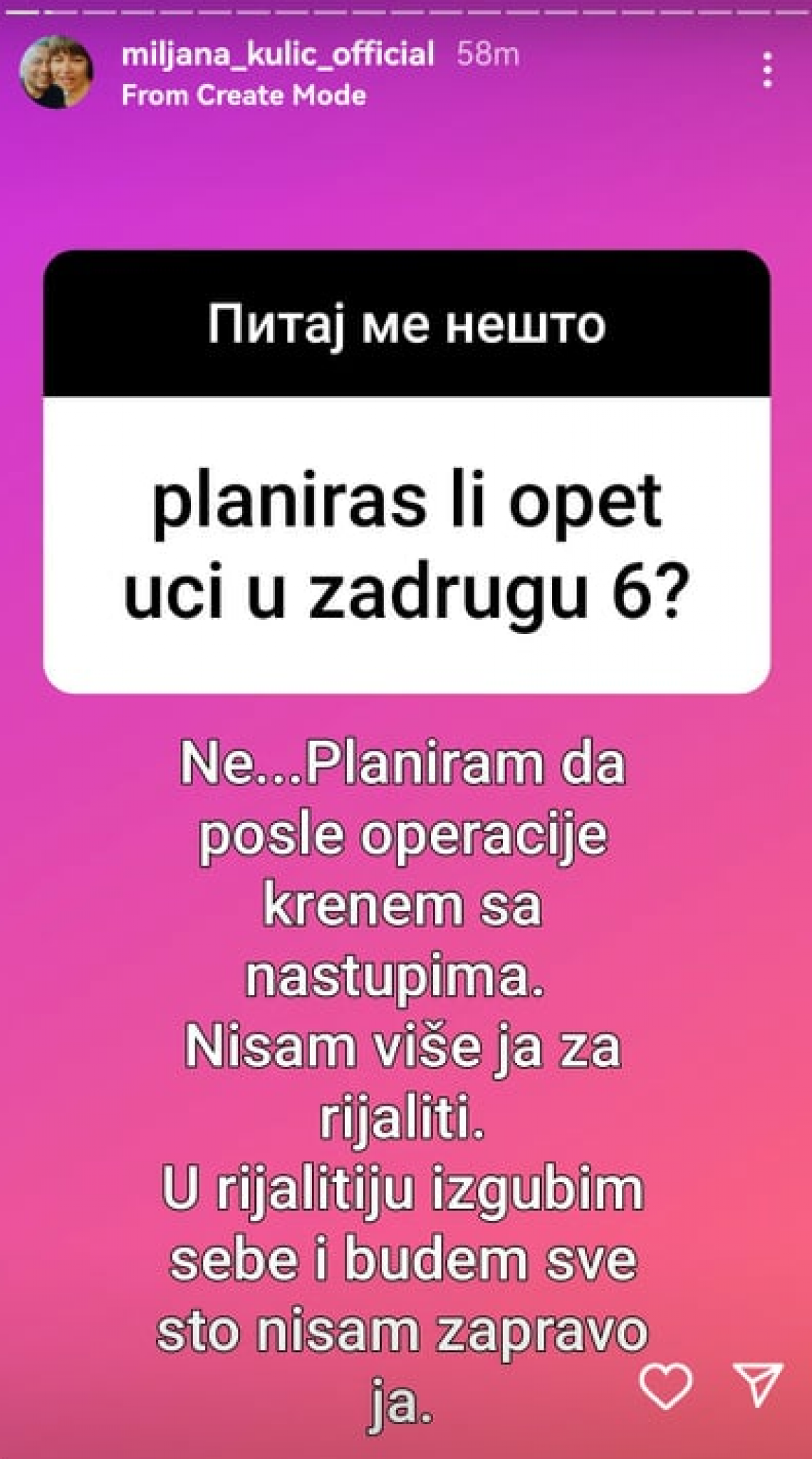 MILJANA IDE NA OPERACIJU ZA 20 DANA Kulićeva planira udaju, a evo da li će ući u Zadrugu 6