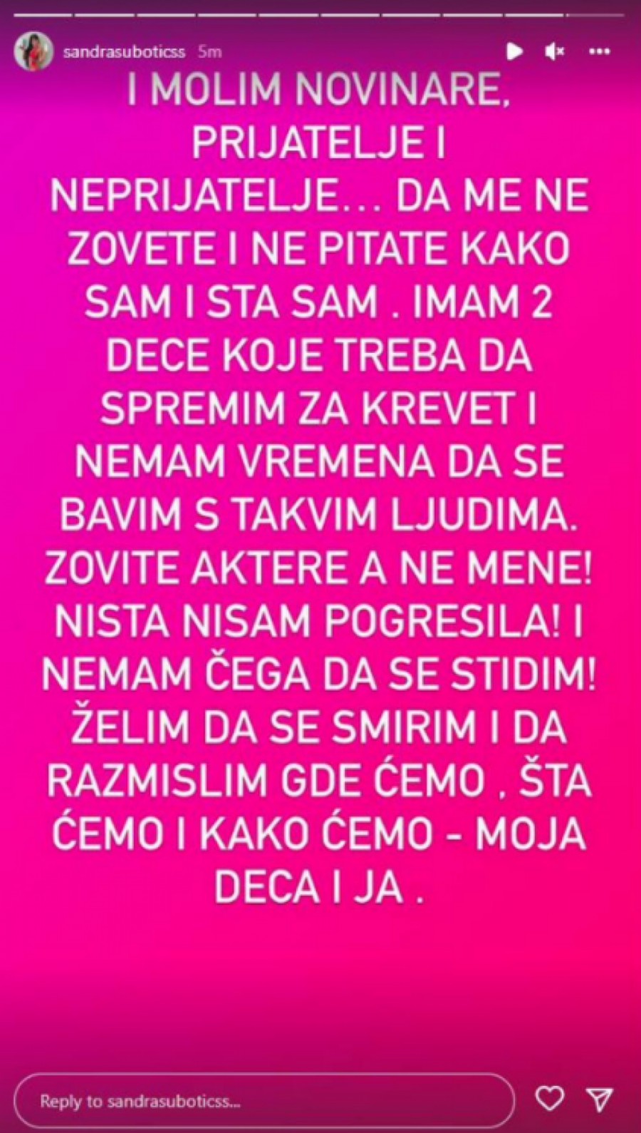 MORAM DA RAZMISLIM GDE ĆEMO Brutalna reakcija Aleksandre Subotić, saznala da je muž prevario sa Majom Marinković, pa uradila ovo