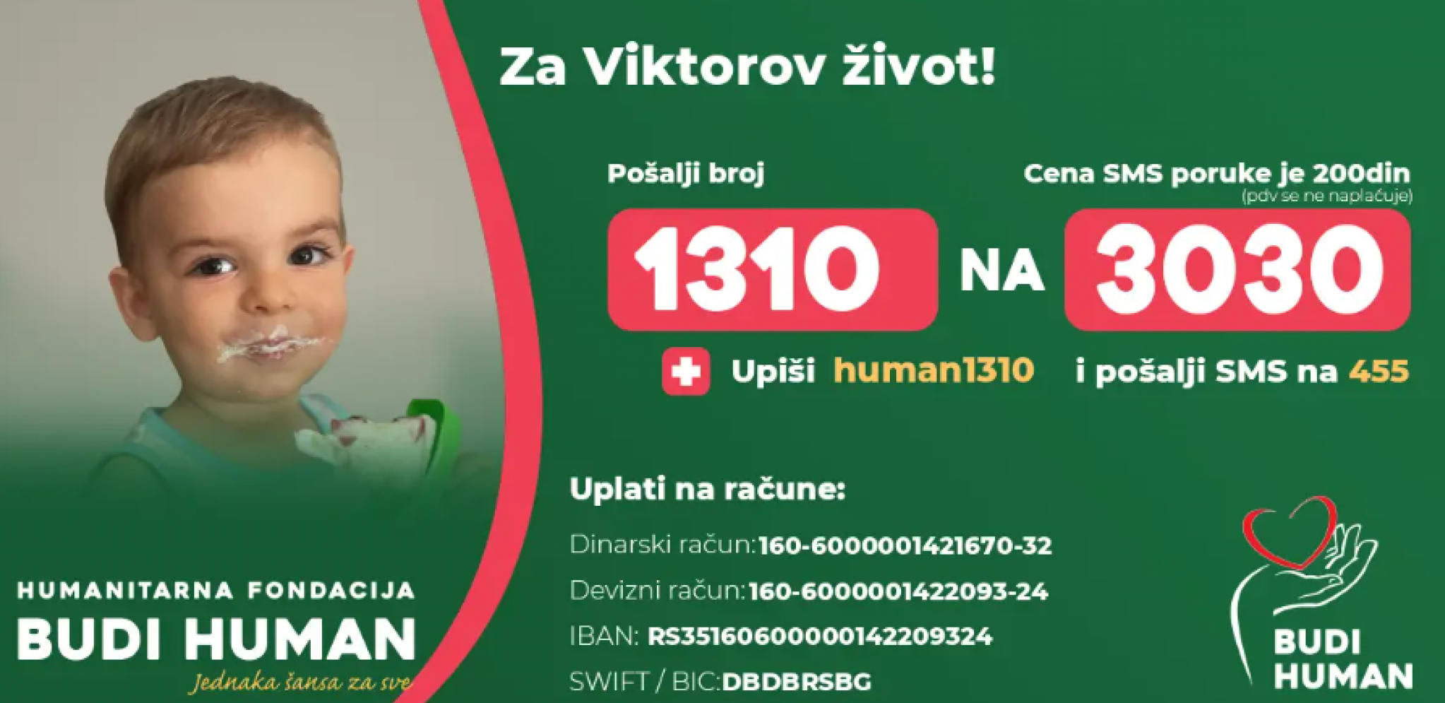 BUDIMO HUMANI Jedina šansa za Viktora (2) je lečenje u inostranstvu, evo kako možete da pomognete!