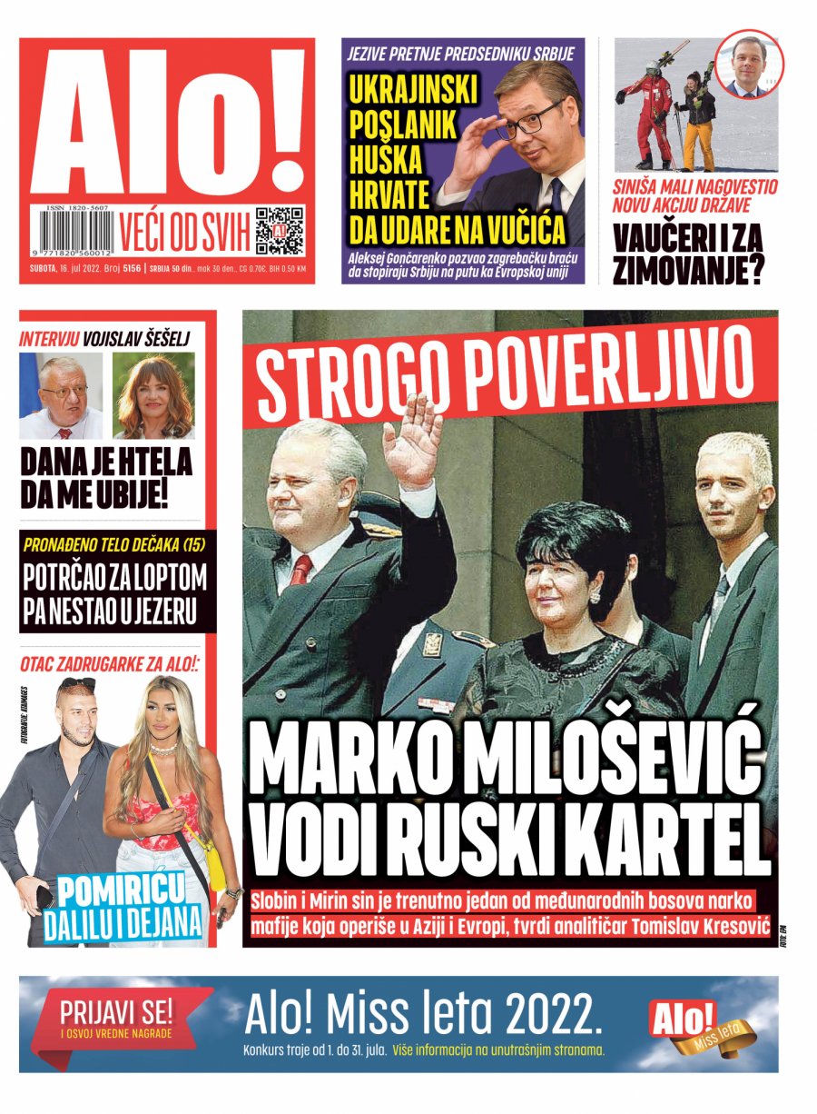 STROGO POVERLJIVO Marko Milošević vodi ruski kartel