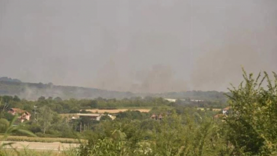 POŽAR U ŽELEZNIKU Na obodu naselja gori nisko rastinje (VIDEO)