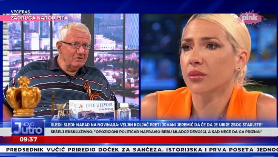 ŠEŠELJ IZAZVAO BURU EMOCIJA Jovana Jeremić odmah briznula u plač - Pogodi me kad tako pričaš (VIDEO)