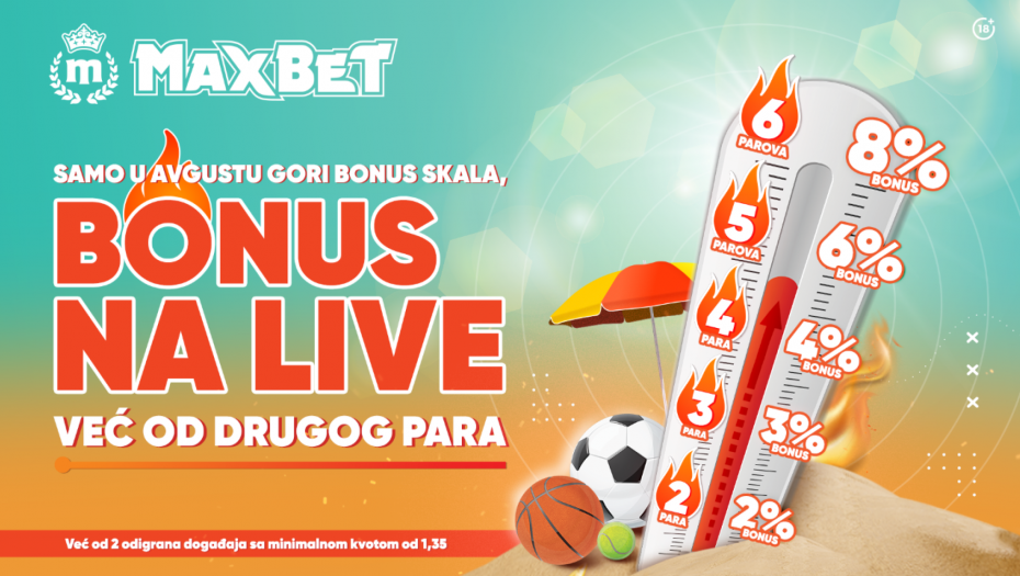 Jedino u Maxbetu - bonus na live tiketu