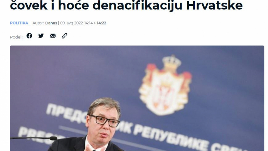 SINHRONIZOVANI NAPADI NA PREDSEDNIKA Na Vučićevu mirnoću, poglavnik Plenković naredio ludilo i histeriju, a u tome mu svesrdno pomažu i antisrpski mediji iz Beograda