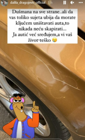 DALILI OŠTETILI SKUPOCENI AUTOMOBIL! Dragojevićka ne krije da je besna (FOTO)