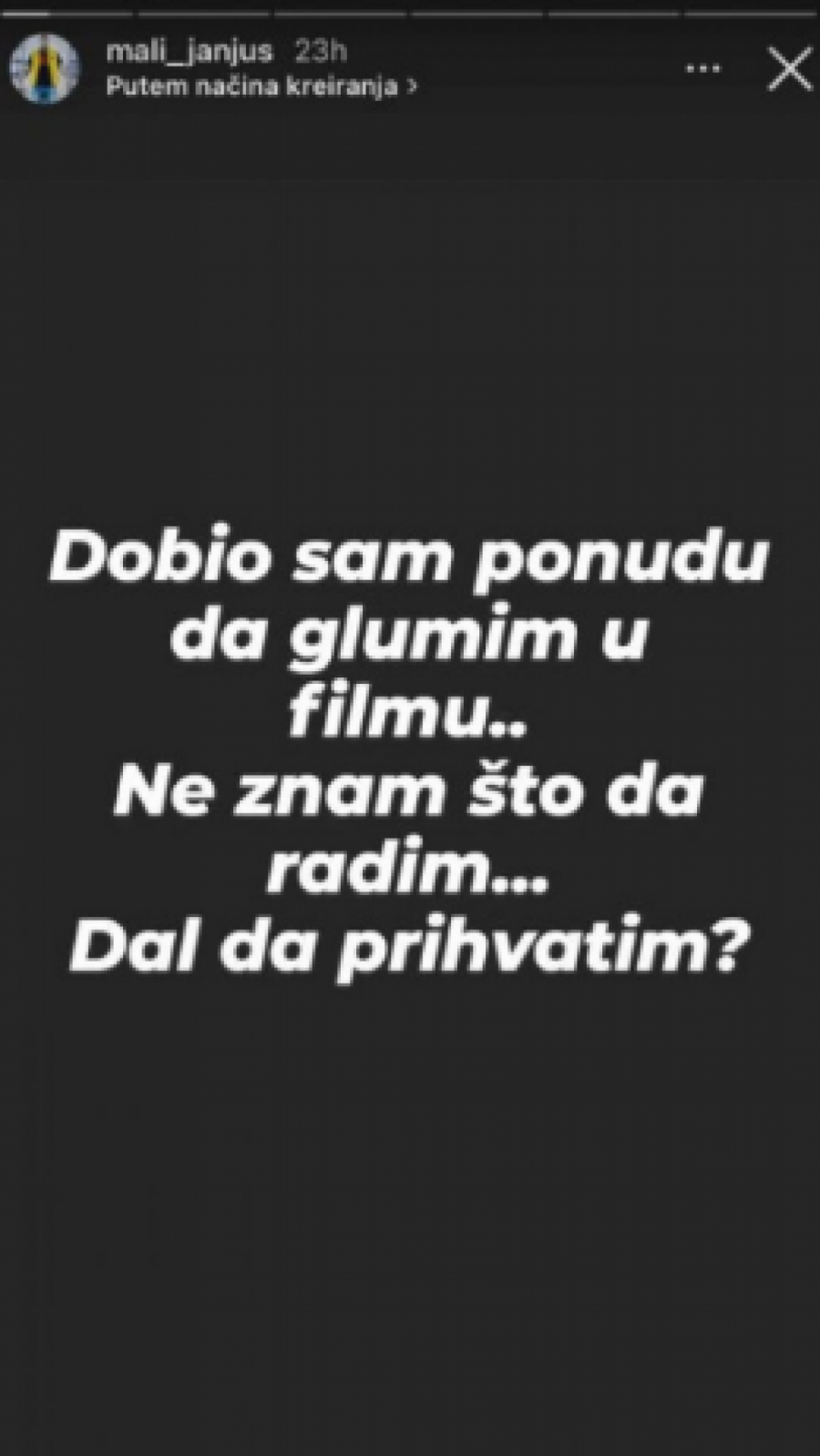 JANJUŠ POSTAJE GLUMAC? Bivši zadrugar dobio neobičnu ponudu, odmah se oglasio i otkrio sve detalje