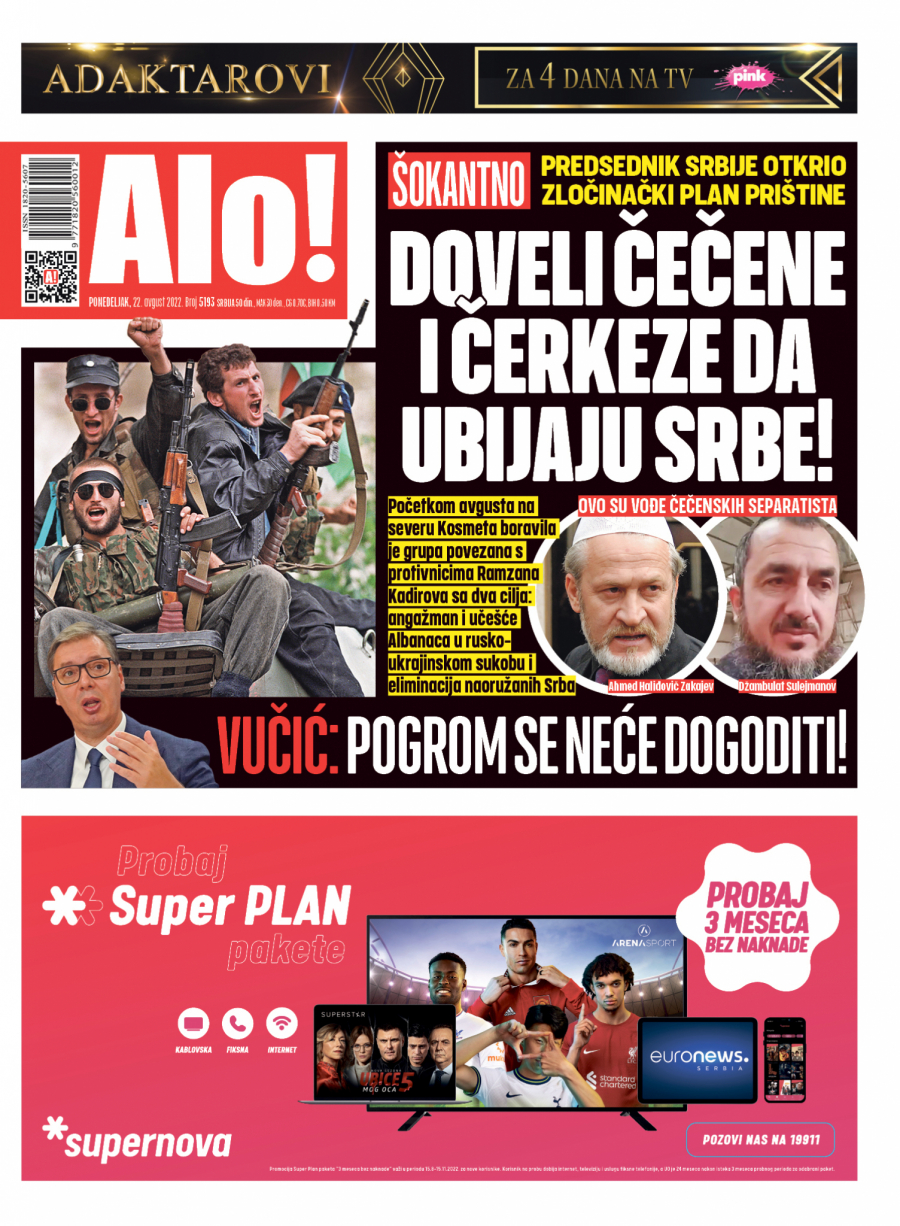 ŠOKANTNO Predsednik Srbije otkrio zločinački plan Prištine: Doveli Čečene i Čerkeze da ubijaju Srbe!