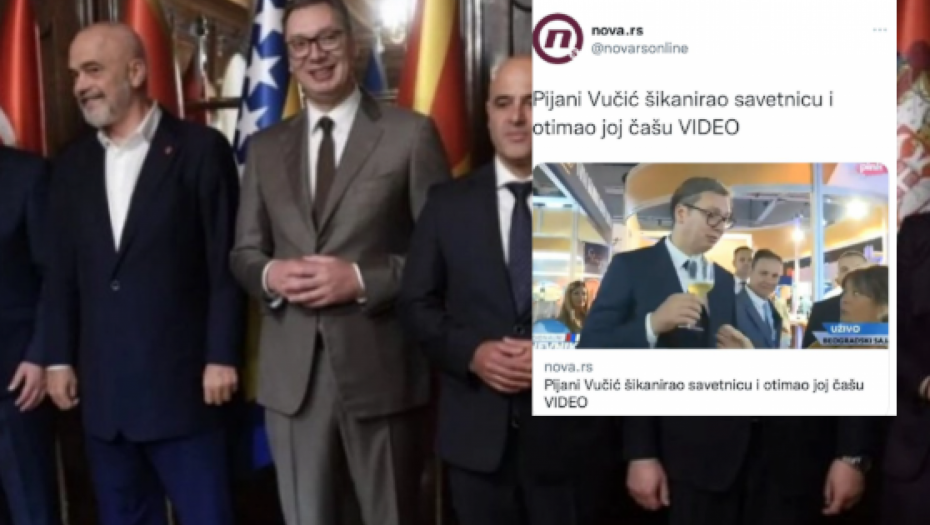 DNO TAJKUNSKIH MEDIJA Hajka na Vučića: Sigurno je pijan kad se raduje uspehu Srbije!