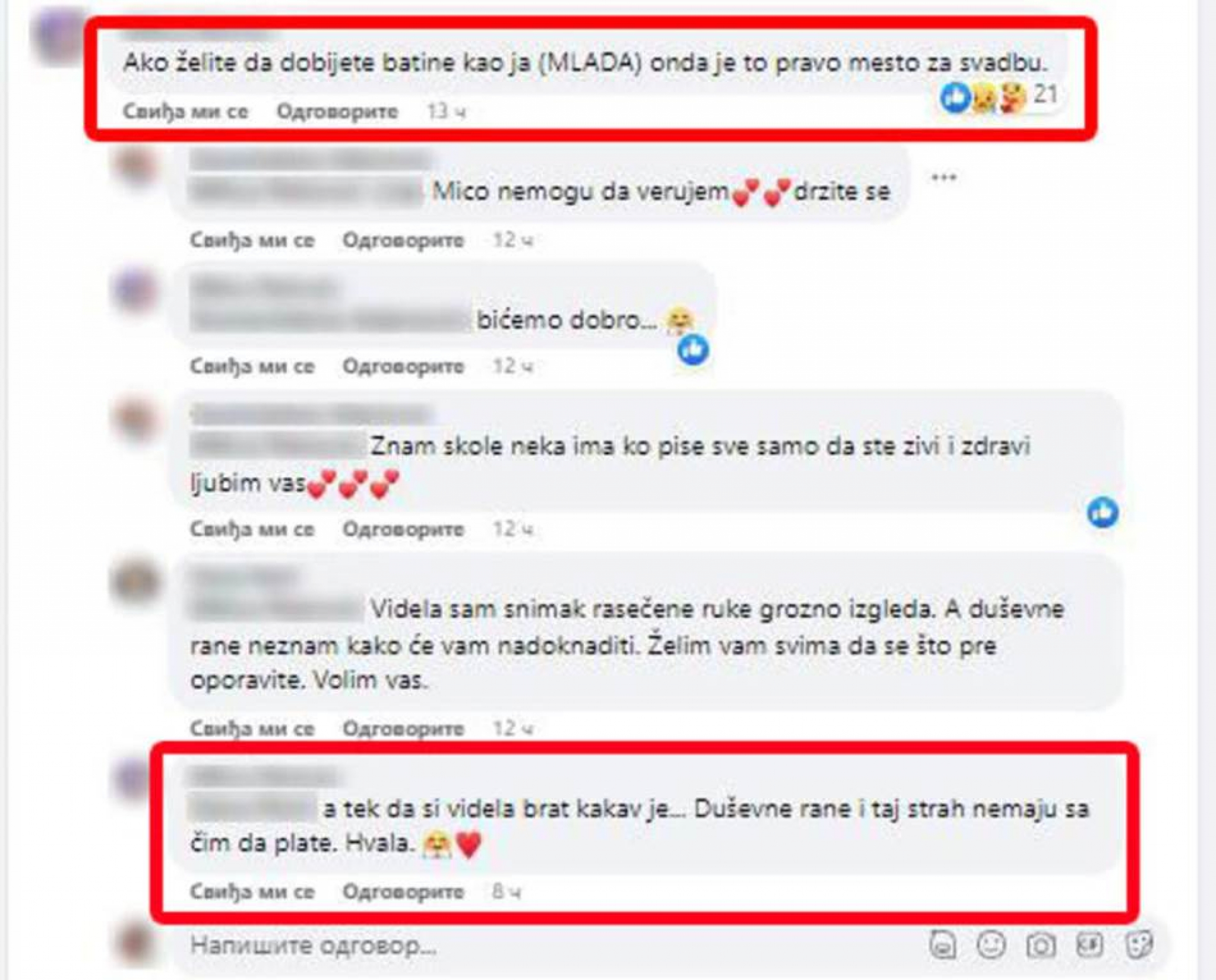 OGLASILA SE MLADA SA HOROR-SVADBE U MIONICI 