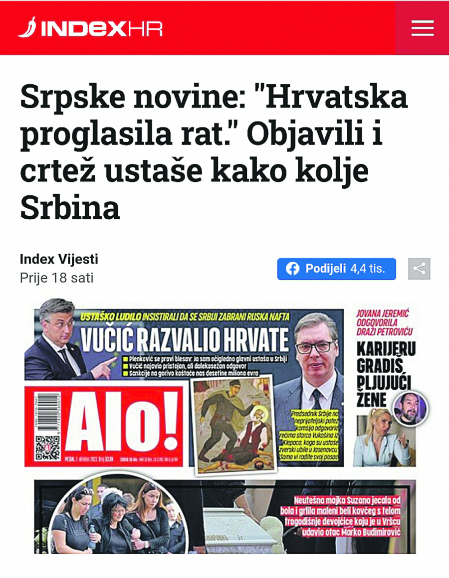 MUČKI NAPADI IZ ZAGREBA NA PREDSEDNIKA VUČIĆA, SRBIJU, ALI I NA NAŠ LIST Pavelić im oslobodilac, a udaraju na Alo! jer ih proziva za ustaštvo