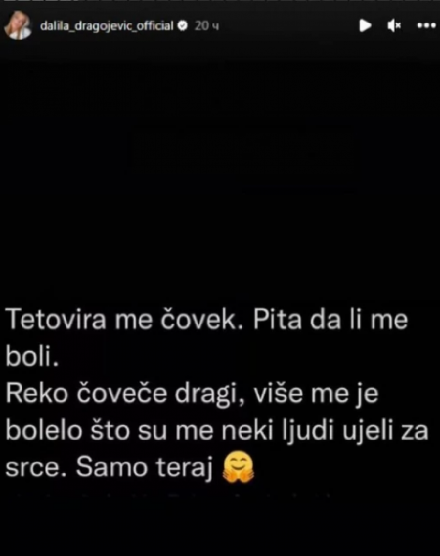 DALILA URADILA NOVE TETOVAŽE Ono šta se svi pitaju je kome su posvećene, obzirom da ih nije pokazala, a ovo je rekla