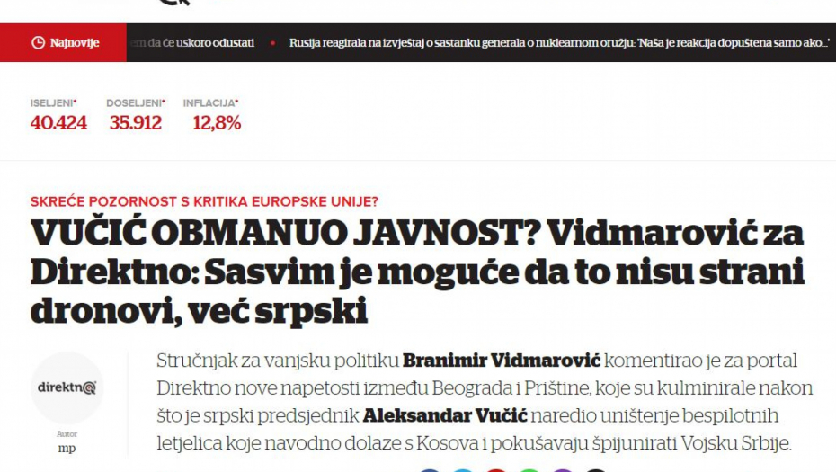 SADA SE VIDI KO JE LAGAO! Nakon što je Vojska Srbije oborila dron iznad kasarne, ustaški plan ostao totalno ogoljen!