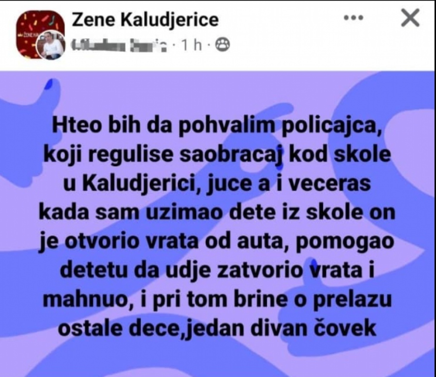 POLICAJAC ODUŠEVIO RODITELJE OSNOVACA Pršte komentari na društvenim mrežama