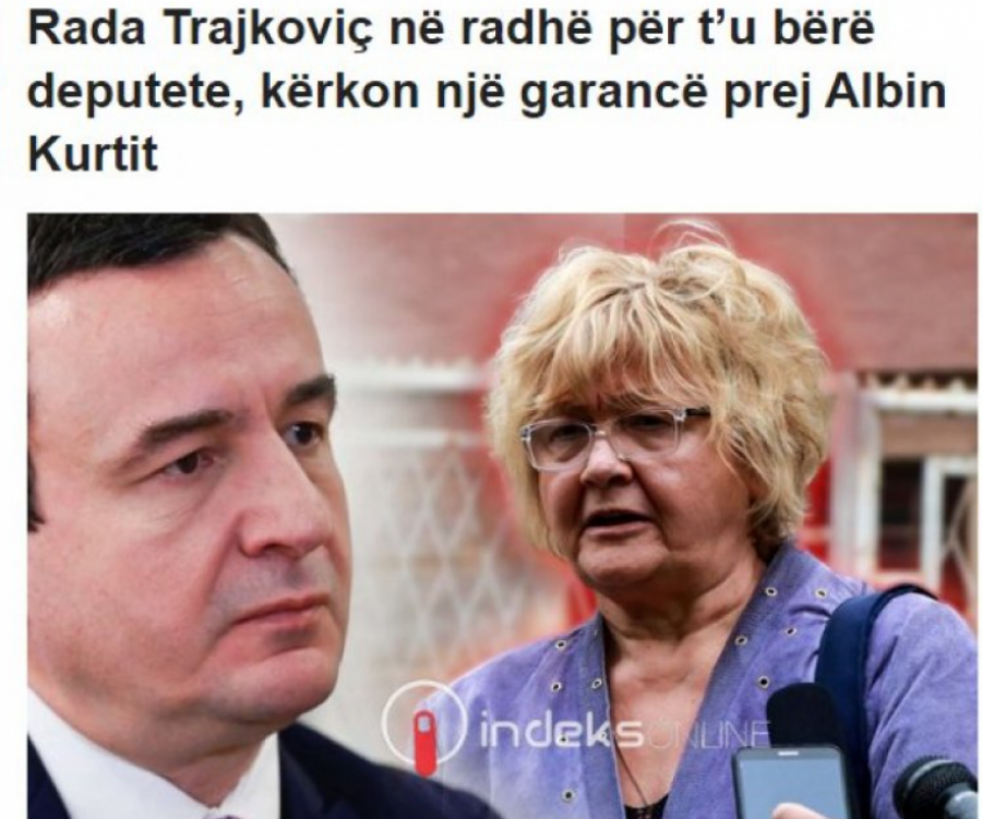 NAROD JE NEĆE, ALI JE KURTI HOĆE! Rada Trajković se nudi Prištini da zameni časne Srbe