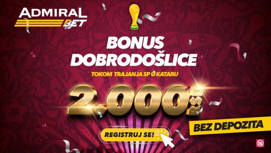 SP U KATARU DONOSI DUPLO VEĆI BONUS DOBRODOŠLICE U ADMIRALBET-u