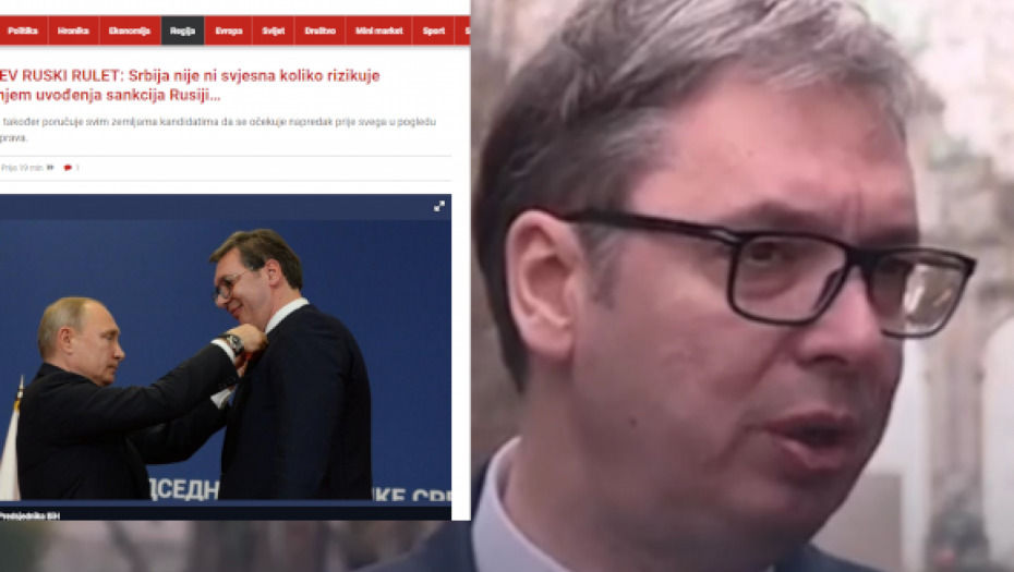 PROMUSLIMANSKA SLOBODNA BOSNA NAPALA VUČIĆA Neuvođenjem sankcija igraš ruski rulet