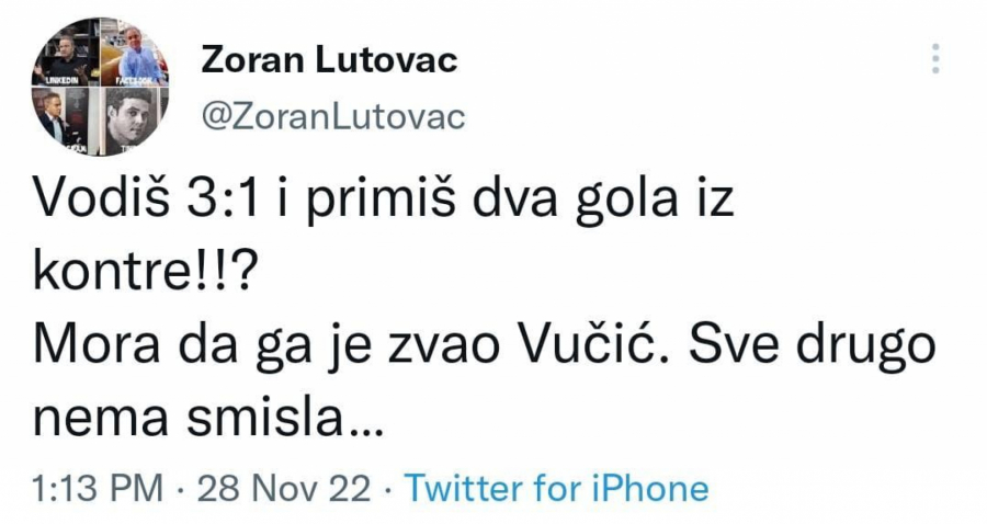 KOLIKO SI SAMO NESREĆAN? Lutovac u sramnom tvitu pokazao koliko ne voli svoju zemlju: Mora da ga je zvao Vučić!