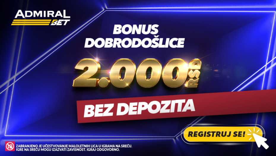 NAGRAĐIVANJE U ADMIRALBETU NE PRESTAJE – 2000 RSD BONUSA DOBRODOŠLICE