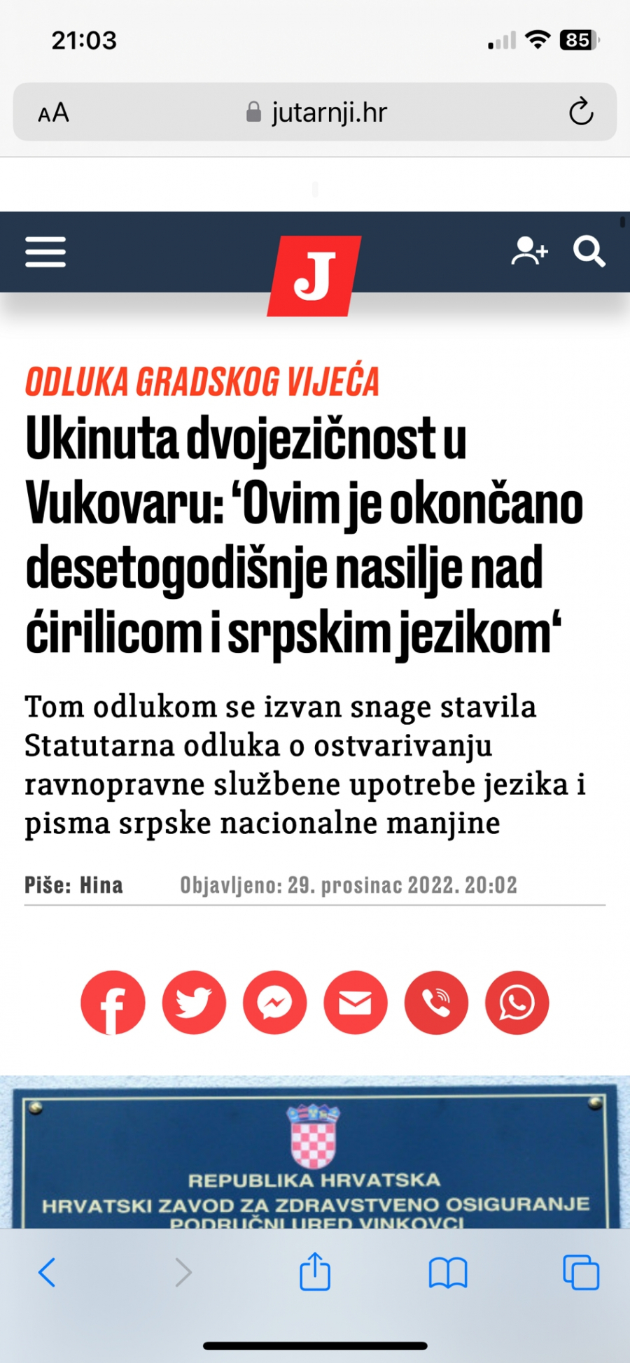 HRVATI UPOTREBILI KONAČNO REŠENJE Kako da rešimo problem ćirilice i srpskog jezika? Pa tako što ih ukinemo!