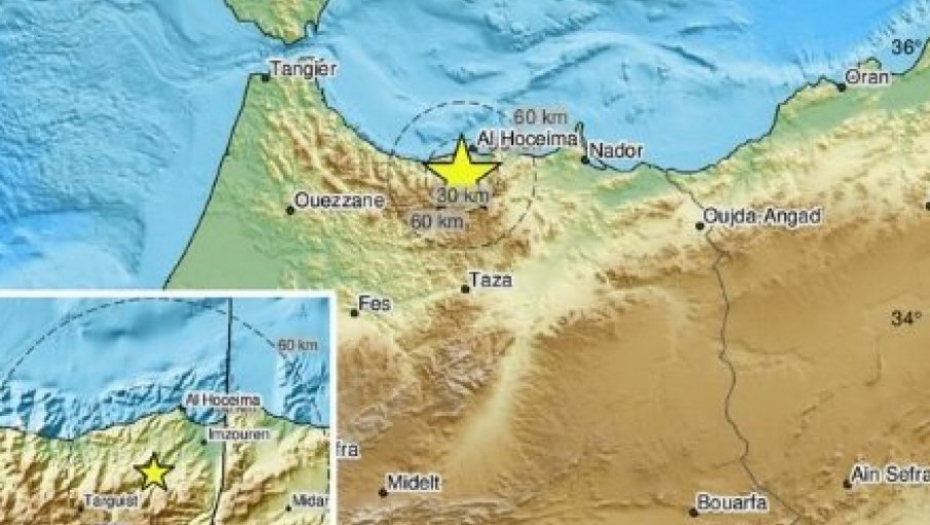 JAK ZEMLJOTRES POGODIO SEVER MAROKA Epicentar na 10 kilometara dubine