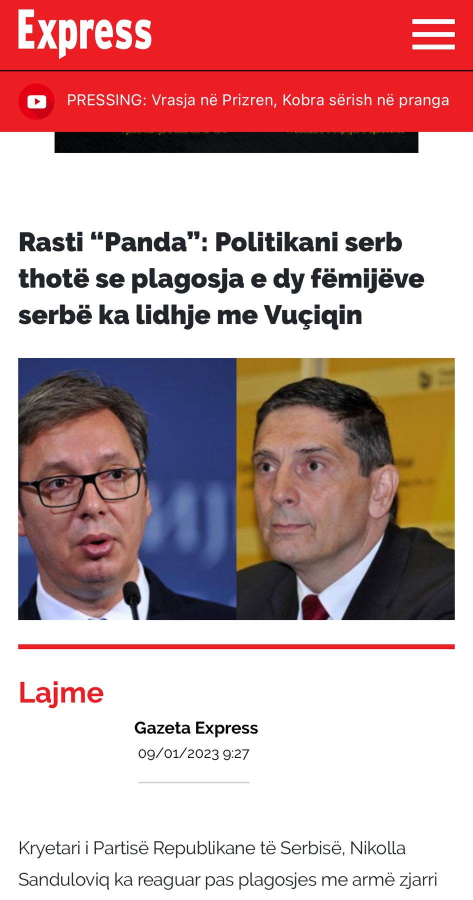 KURTIJEVI PULENI PROTIV VUČIĆA I SRBIJE Sramno pljunuli na srpsku decu napadnutu na KiM, a lažnog premijera dižu u nebesa! (FOTO)