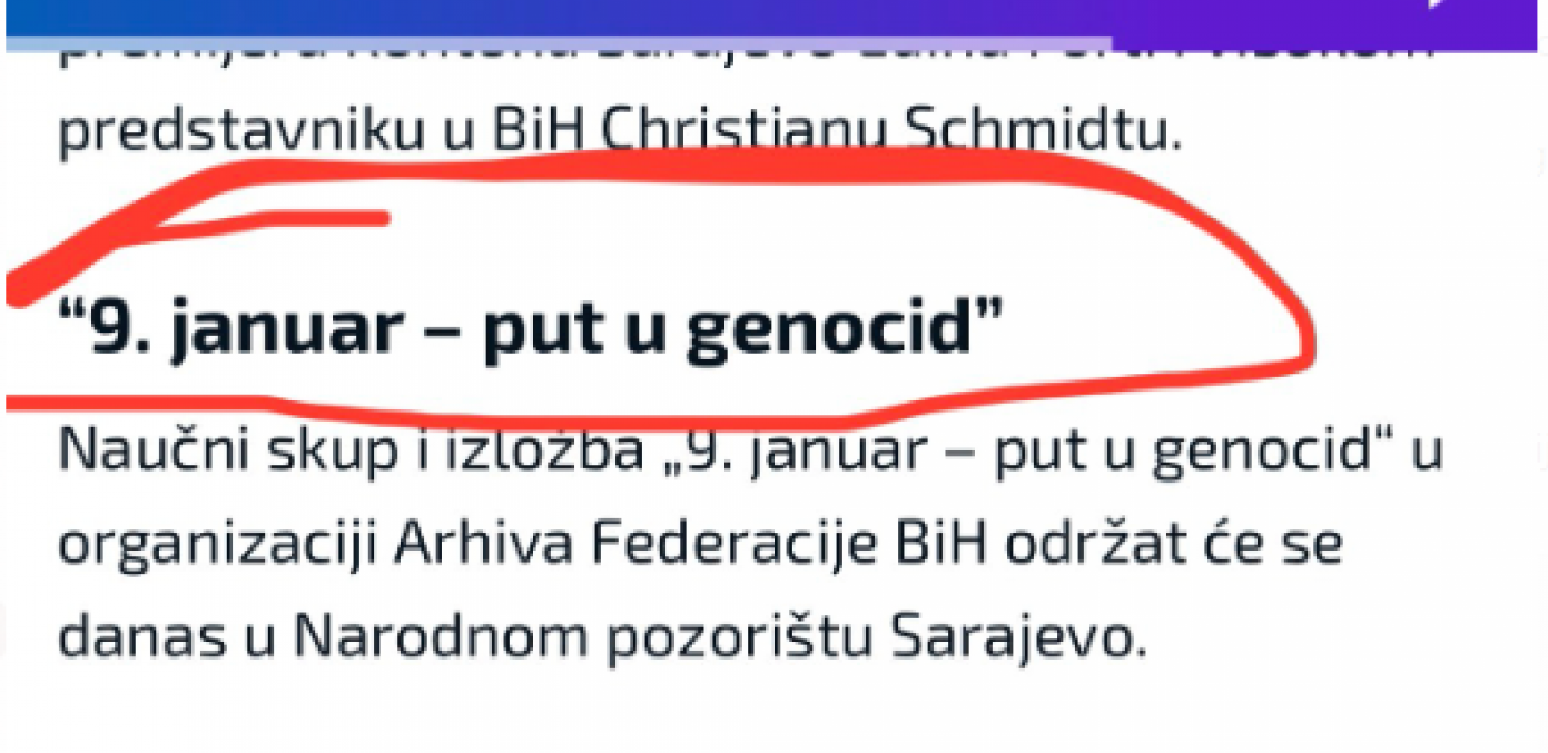 BRUKA! Šolakov portal u BiH najavio događaj kojim se Srbi optužuju za genocid!