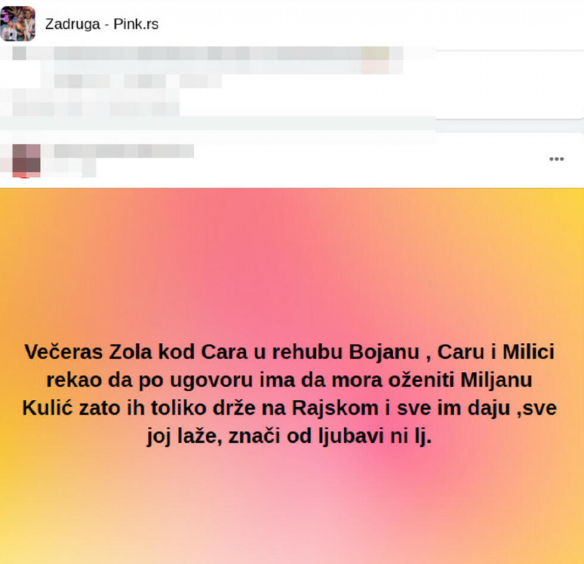 SKANDALČINA! ZOLA RASKRINKAO TAJNI DOGOVOR SA PRODUKCIJOM Mislio da ga kamera ne snima, sve priznao, evo šta mora da uradi!