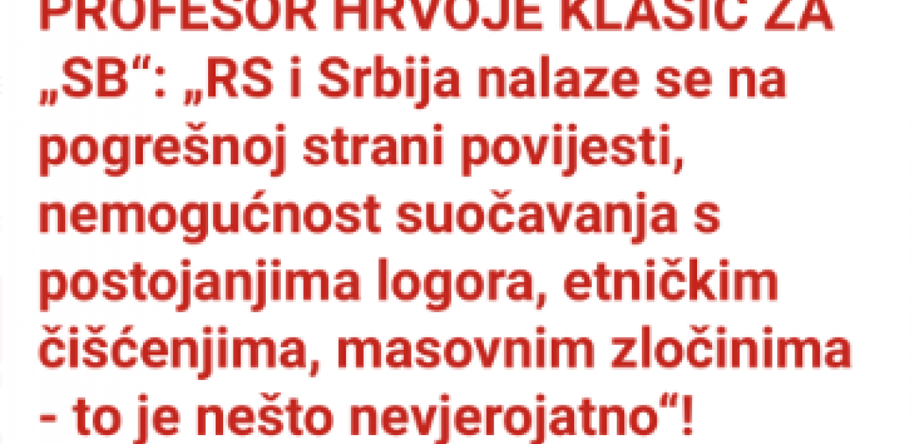 "SRBI MORAJU DA PRIZNAJU DA SU ZLOČINCI!" Šolakov omiljeni gost na televiziji pokrenuo jezivu kampanju protiv Srbije!