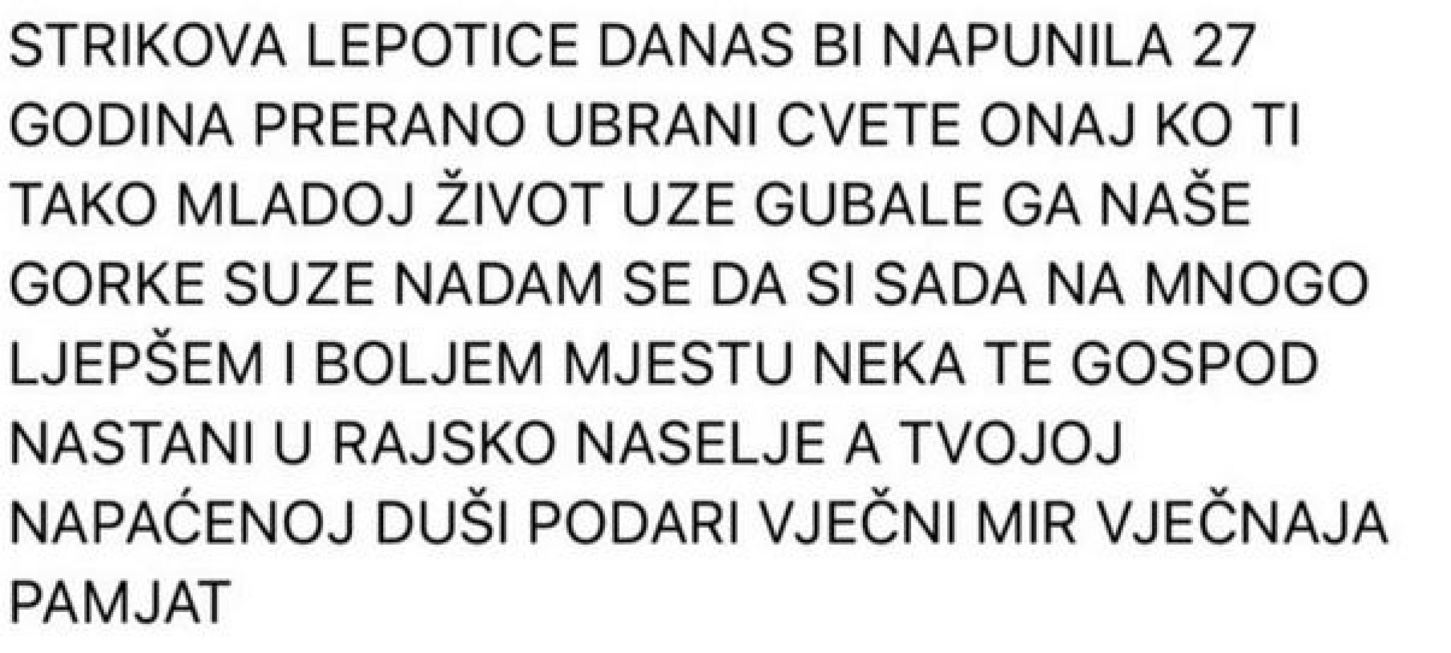 STRIC UBIJENE IVANE SA ZVEZDARE OGLASIO SE NA ROĐENDAN 