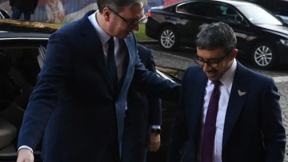 VUČIĆ SE SASTAO SA ŠEIKOM ZAJEDOM AL NAHJANOM "Velika mi je čast da ugostim prijatelja naše zemlje" (FOTO)