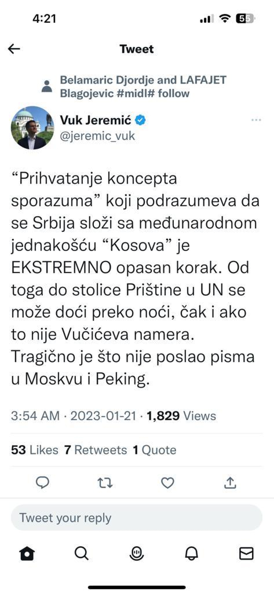 VUK JEREMIĆ DA DRŽI LEKCIJE VUČIĆU? Dobtnik zahvalnice Prištine, čovek koga je Đinđić najurio iz Vlade? Neće moći (FOTO)