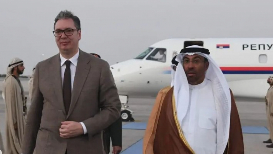 PREDSEDNIK VUČIĆ STIGAO U ABU DABI Najviši srpski zvaničnici u radnoj poseti UAE