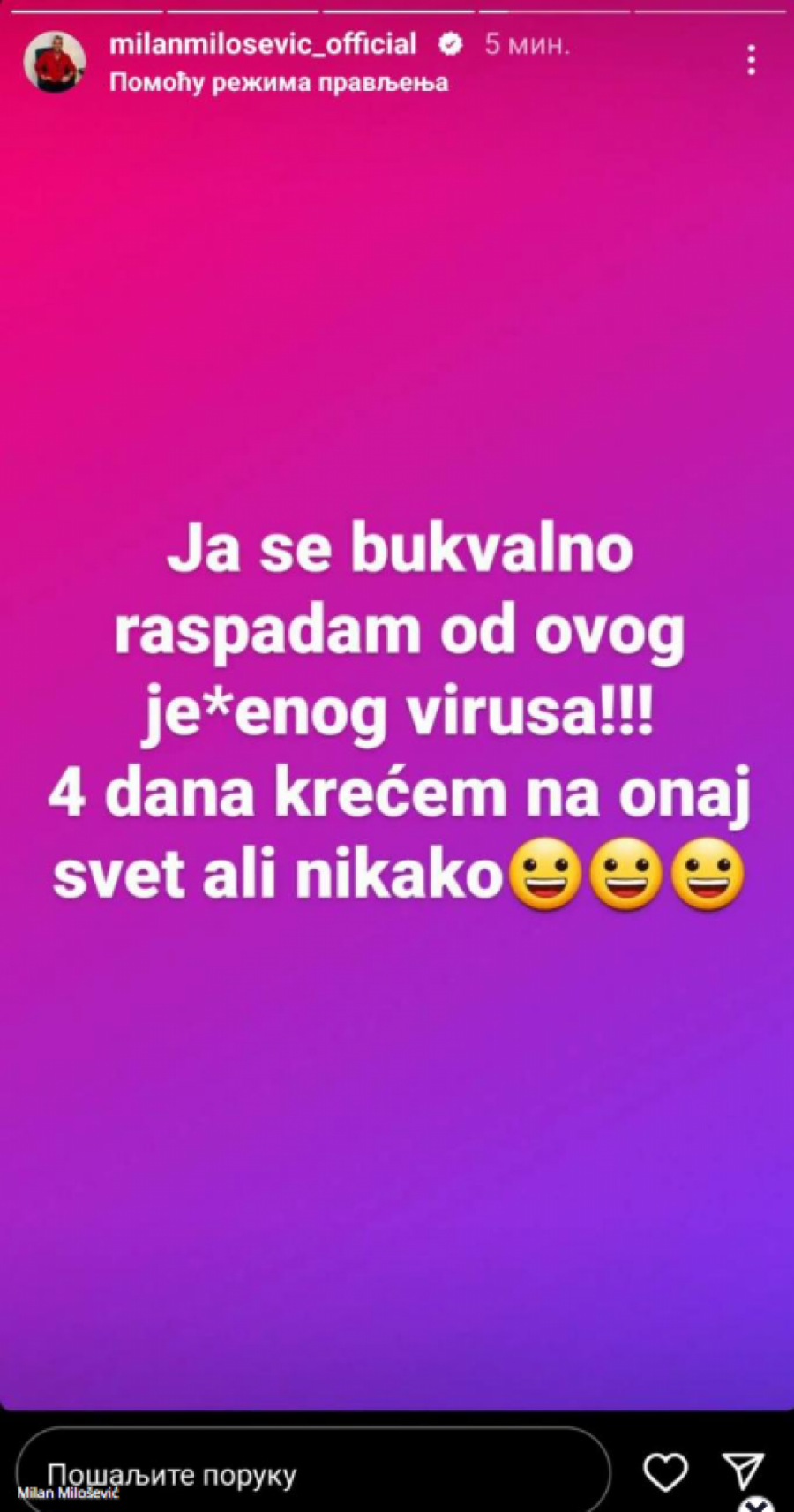 VODITELJU ZDRAVLJE UGROŽENO Milan Milošević objavio ove vesti, fanovi strahuju: 