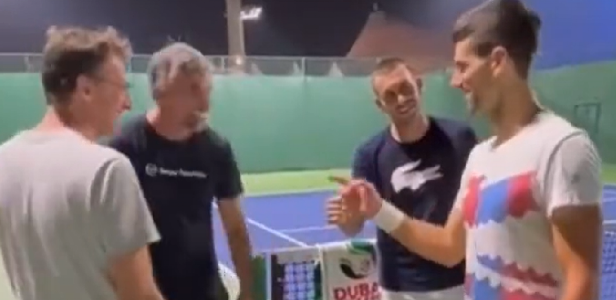 NOVAK SE "BACIO" NA POSAO Pogledajte kako se Đoković priprema u Dubaiju, Ivanišević umire od smeha (VIDEO)