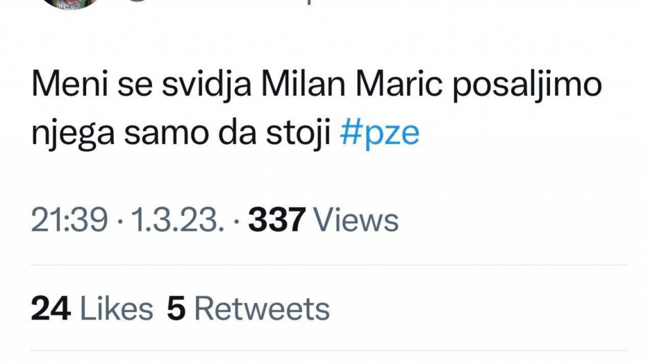 Tviteraši poludeli za Milanom Marićem