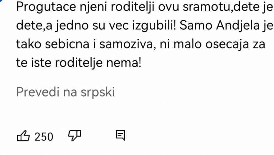 Anđela, komentari 