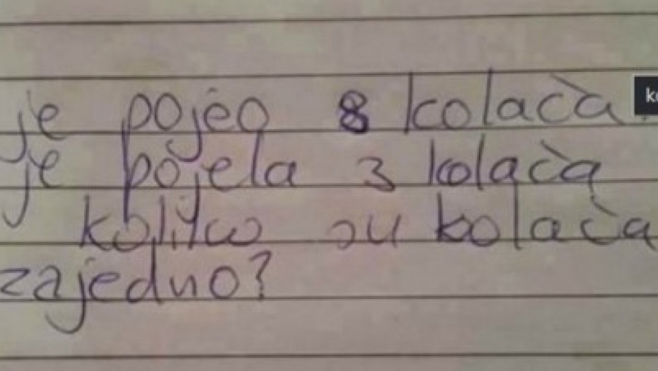 ZA ČISTU PETICU Urnebesan odgovor učenika na zadatak iz matematike