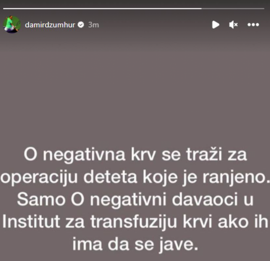 HUMAN GEST Poznati teniser poziva ljude da doniraju krv za povređenu decu u masakru na Vračaru