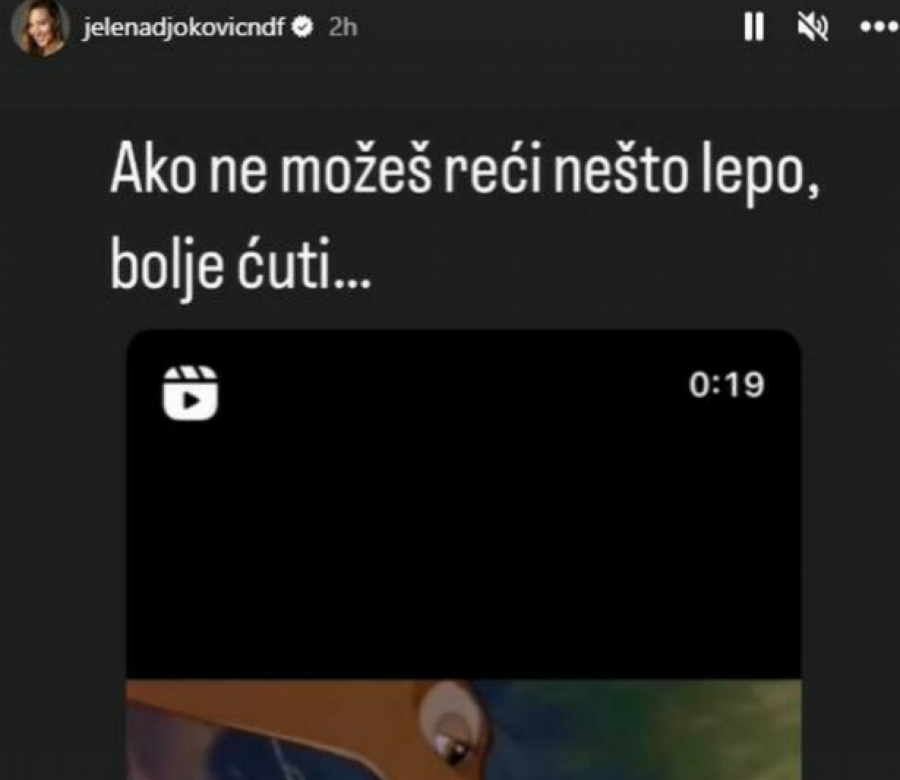 AKO NE MOŽEŠ DA KAŽEŠ NEŠTO LEPO... Evo zašto se Jelena Đoković odlučila za citat iz baš ovog crtaća